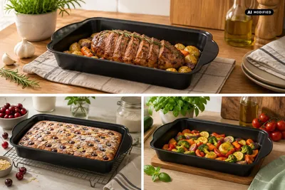 Produktbild von Chef Traiteur 41 x 26 x 5 cm Backblech Backofenblech Ofenblech 26878, KI-generiertes Bild