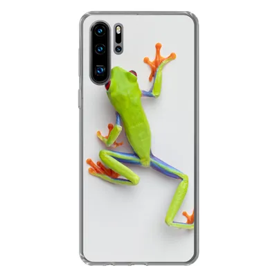 Produktbild von MuchoWow® Handyhülle Schutzhülle Hülle für Huawei P30 Pro Frosch - Tiere - Grün Silikon Softcase Handy Hülle - Schutzdeckel