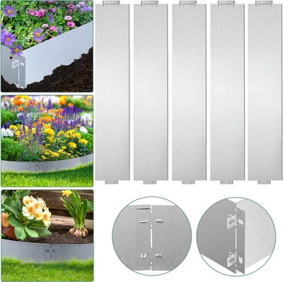 Produktbild von Yakimz Rasenkante Einfache Montage Profilkante Rasenborde Gartenpalisade Beetrand 100x18cm 5m