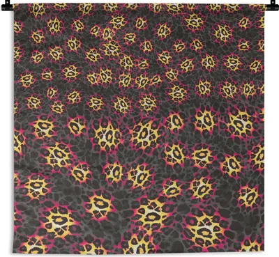 Produktbild von MuchoWow® Wandteppich Wandbehang Leopard - Muster - Rosa 150x150 cm Tapisserie Dekoration Wandtuch - Wohnaccessoires - Modernes