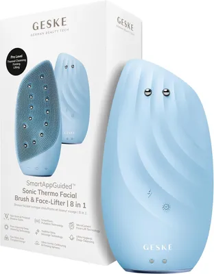 Produktbild von Elektrische Gesichtsreinigungsbürste 8 in 1 mit Wärmefunktion, Silikon Gesichtsbürste, Anti Aging, Gesichtsmassage & Hautstraffung