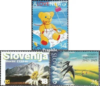 Produktbild von Briefmarken Slowenien 2000 Mi 281,287,294 (kompl.Ausg.) postfrisch Grußmarke