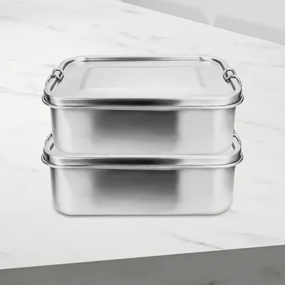 Produktbild von Jiubiaz 800+1200ml Brotdose ohne Plastik BPA frei brotdose edelstahl Edelstahl Lunchbox