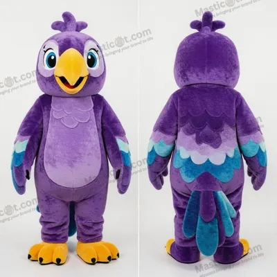 Produktbild von Samtiger MASTICOT lila Papageien-Maskottchen