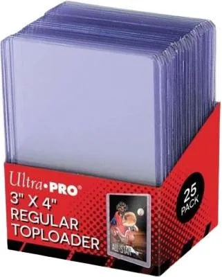 Produktbild von Ultra Pro 3" x 4" Regular Toploader – 25 Schutzhüllen für Sammelkarten + Heartforcards®Versandschutz