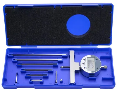 Produktbild von Tiefenmesser - Digitaler Tiefenmessschieber - Messbereich 0–558,8 mm - Auflösung 0,01 mm - 4 Messspitzen - Einheitenumrechnung - Für Nuten, Stufen & Bohrungen