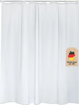 Immagine prodotto di Tenda da doccia in poliestere Intirilife in bianco - 180 x 200 cm - Tenda di ricambio per doccia