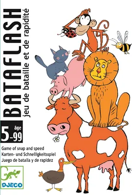 Produktbild von Djeco Bataflash Kartenspiel – Geschwindigkeitskampfspiel für 2-4 Spieler ab 5 Jahren