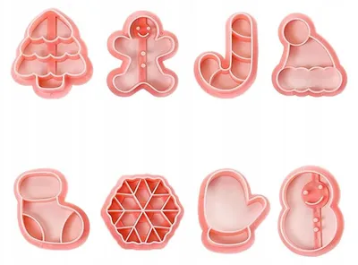 Produktbild von No-Name 8 Weihnachts-Keksformen Weihnachtsmotive