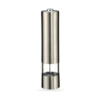 Produktbild von Elektrische Pfeffermühle | Edelstahl | Salz Gewürzmühle | Design Salzmühle | Mahlen Sie Ihre Gewürze einfach und praktisch per einhändigem Knopfdruck! Aus hochwertigem Edelstahl mit Beleuchtung!