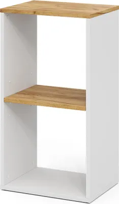 Image de Étagère à livres Vicco Tomy Chêne blanc/force de l'or 40x74cm avec 2 compartiments ouverts, Model 54686