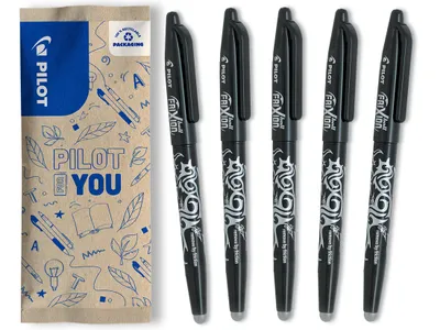 Produktbild von PILOT FriXion Ball 0.7 Tintenroller - 5er Set, 0.35mm, radierbar, Farbe Schwarz