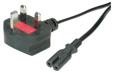 Immagine prodotto di VALUE UK Netzkabel auf Euro-Flachstecker C7, 2pol., schwarz, 1,95 m