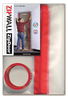 Productafbeelding van Zipwall ZDC ZipDoor deurset voor stofcontrole, wit, model ZDS
