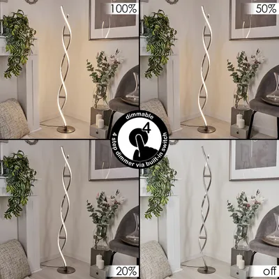 Produktbild von Radogna »Radogna« Stehleuchte aus Metall/Kunststoff in Nickel-matt/Weiß