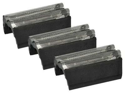 Produktbild von vhbw 3x Doppelscherfolie Ersatz für Braun 586, 585 für Elektrorasierer + Rahmen, silber/dunkelgrau