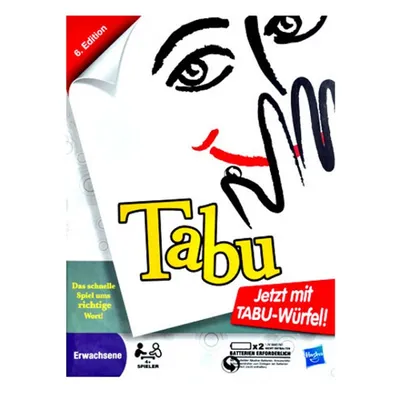 Produktbild von Hasbro Gaming Tabu Edition 6 mit Würfel Buzzer Gesellschaftsspiel Spiel Ratespiel
