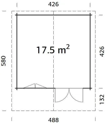 Produktbild von Palmako Gartenhaus Britta 17,5 m² aus Holz Gartenhaus mit 40 mm Wandstärke Gartenhütte Geräteschuppen 18.15 m² Satteldach