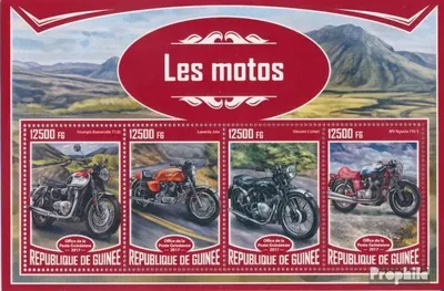 Produktbild von Briefmarken Guinea 2017 Mi 12486-12489 Kleinbogen (kompl. Ausgabe) postfrisch Motorräder