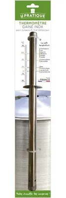 Produktbild von Thermometer mit Edelstahlhülle und Pappkeil