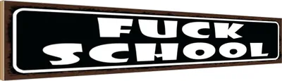 Produktbild von vianmo Holzschild 10x46 cm Fuck scholl
