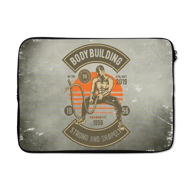 Produktbild von MuchoWow® Laptop Hülle 14 ZollVintage - Turnhalle - Seil Laptoptasche - Laptoptasche - Stoßsicher - Schutzhaube