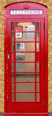 Produktbild von Fototapete Vlies 19549 Türtapete Telephone Box 2-tlg. 90 x 200 cm