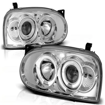 Immagine prodotto di Fari LED "Angel Eyes" compatibili con VW Golf 3 (91-97), cromati