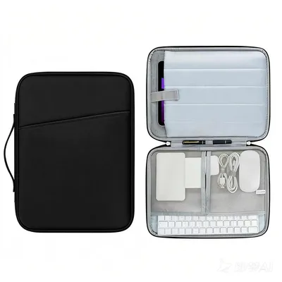 Produktbild von Tablet Tasche 11 Zoll für iPad Pro / Air,Laptoptasche mit Tragegriff, Wasserabweisend & Stoßfest,Schutzhülle mit Zubehörfach & Stifthalter