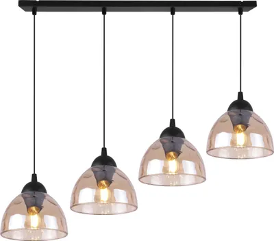 Obrázek produktu pro Závěsné svítidlo Venice 4-light se skleněnými stínidly jantarové barvy E27