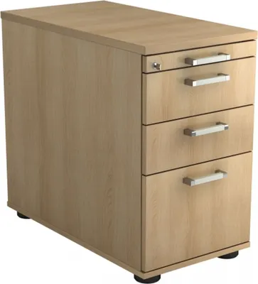 Produktbild von SIGNA SC40 CE - Rollcontainer Eiche mit Hängeregistratur Chromgriff Metall