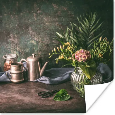 Produktbild von MuchoWow® Poster Stilleben - Blumenstrauß - Blumen 100x100 cm - Babyzimmer