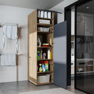 Immagine prodotto di Roomart  • Armadio alto DORA, larghezza 60 cm  • Bianco  • Rovere bianco • Rovere • Rovere antracite