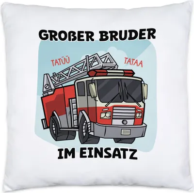 Produktbild von Großer Bruder Kissen Feuerwehrmann Feuerwehr Beschützer Retter Geschwister Liebe Familie Geborgenheit
