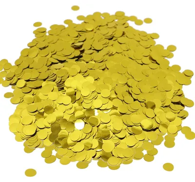 Productafbeelding van Gouden metallic tafelconfetti, 5000 stuks, 1 cm rond, voor feestelijke gelegenheden