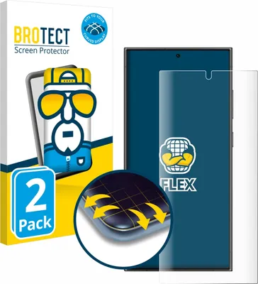 Produktbild von 2x BROTECT Fullscreen Schutzfolie für Samsung Galaxy S24 Ultra (case-friendly) Displayschutz Folie Fullcover Klar Transparent