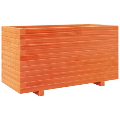 Produktbild von vidaXL Pflanzkübel Wachsbraun 90x40x49,5 cm Massivholz Kiefer