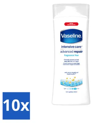 Produktbild von 10 x Vaseline Advanced Repair Bodylotion für sehr trockene Haut 400 ml - Vorteilspackung - 10 Stücke