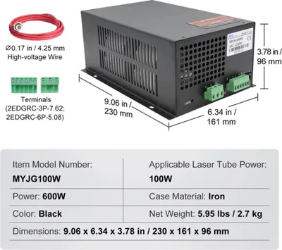 Produktbild von Laser-Stromversorgung, hohe Effizienz, vielseitige Kompatibilität, 100W