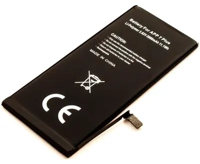Produktbild von Akku für Apple iPhone 7 Plus Li-Pol 3,8 Volt 2900 mAh schwarz.