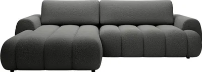 Produktbild von Ecksofa mit Schlaffunktion - Ecke links - Stoff - Grau - FRIDORA