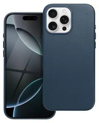 Imagen del producto de Funda de cuero para iPhone 16 Pro Max, compatible con MagSafe, color azul