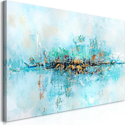 Produktbild von Vliesstoff Leinwandbild - Lagoon (1 Part) Wide 120x60 cm Abstrakt a-A-0416-b-a