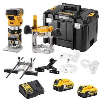 Image de Affleureuse défonceuse XR 18V 5Ah Li-Ion Brushless 8 mm  DCW604P2-QW
