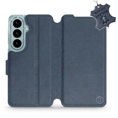 Produktbild von Echtleder Handyhülle für Galaxy S26, Mobiwear Leather, Dunkelblau