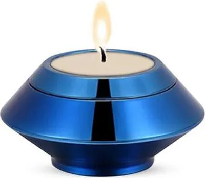 Immagine prodotto di Mini urna Luxe da 90 ml con Kaarshouder - Elegante urna commemorativa per animali e persone - Blu