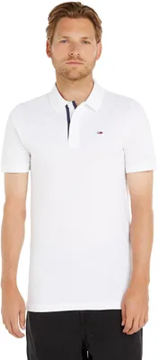 Produktbild von Tommy Jeans Herren Tjm Slim Placket Dm0dm15370 Kurzarm Poloshirts, Weiß, M EU