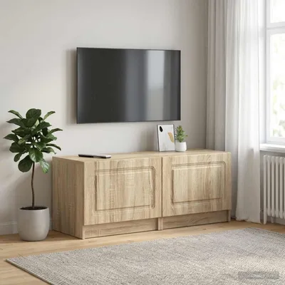 Immagine prodotto di Maison Exclusive - Mobile TV in legno impiallacciato effetto noce Sonoma
