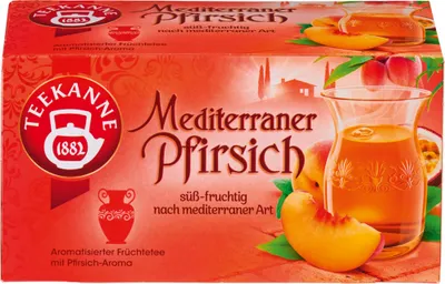 Obrázok produktu pre Teekanne 7262 Mediterraner Pfirsich Tee - 20 Beutel