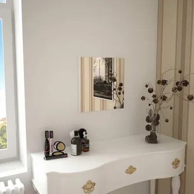 Image de vidaXL Miroir mural 40 x 40 cm Carré verre